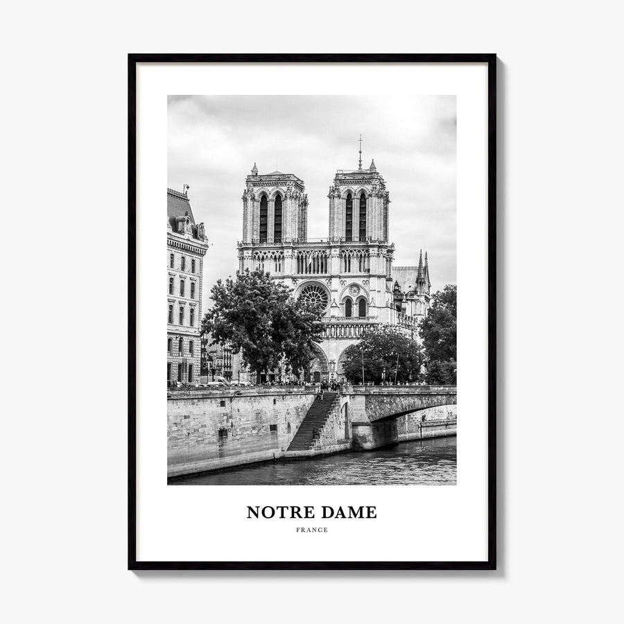 Notre Dame, France Classic Poster, framed poster mockup