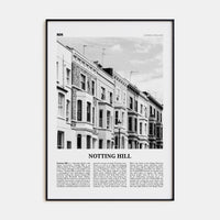 Notting Hill Poster None / 8x12 in Nbourhood Travel B&W Poster