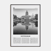 Nottingham Poster None / 8x12 in Nbourhood Travel B&W Poster