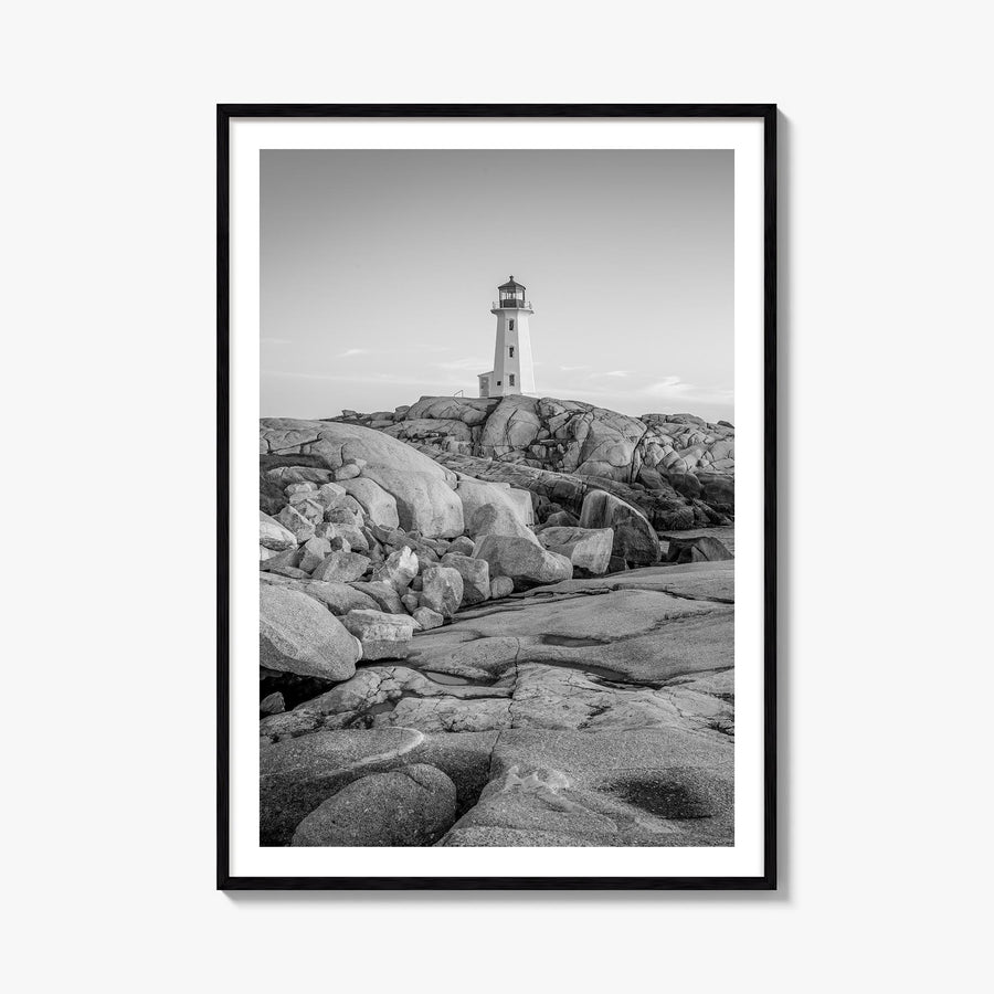 Nova Scotia black & white photo poster of Canada – vertical wall art, unframed print shown in interior mockup