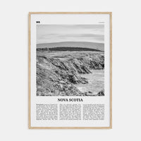 Nova Scotia Poster Natural Wood / 8x12 in Nbourhood Travel B&W Poster