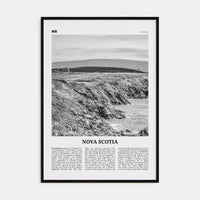 Nova Scotia Poster Black Wood / 8x12 in Nbourhood Travel B&W Poster