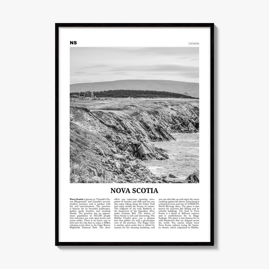 Nova Scotia Newspaper Poster, framed poster mockup