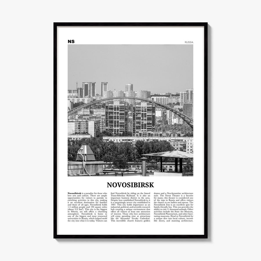 Novosibirsk Newspaper Poster, framed poster mockup