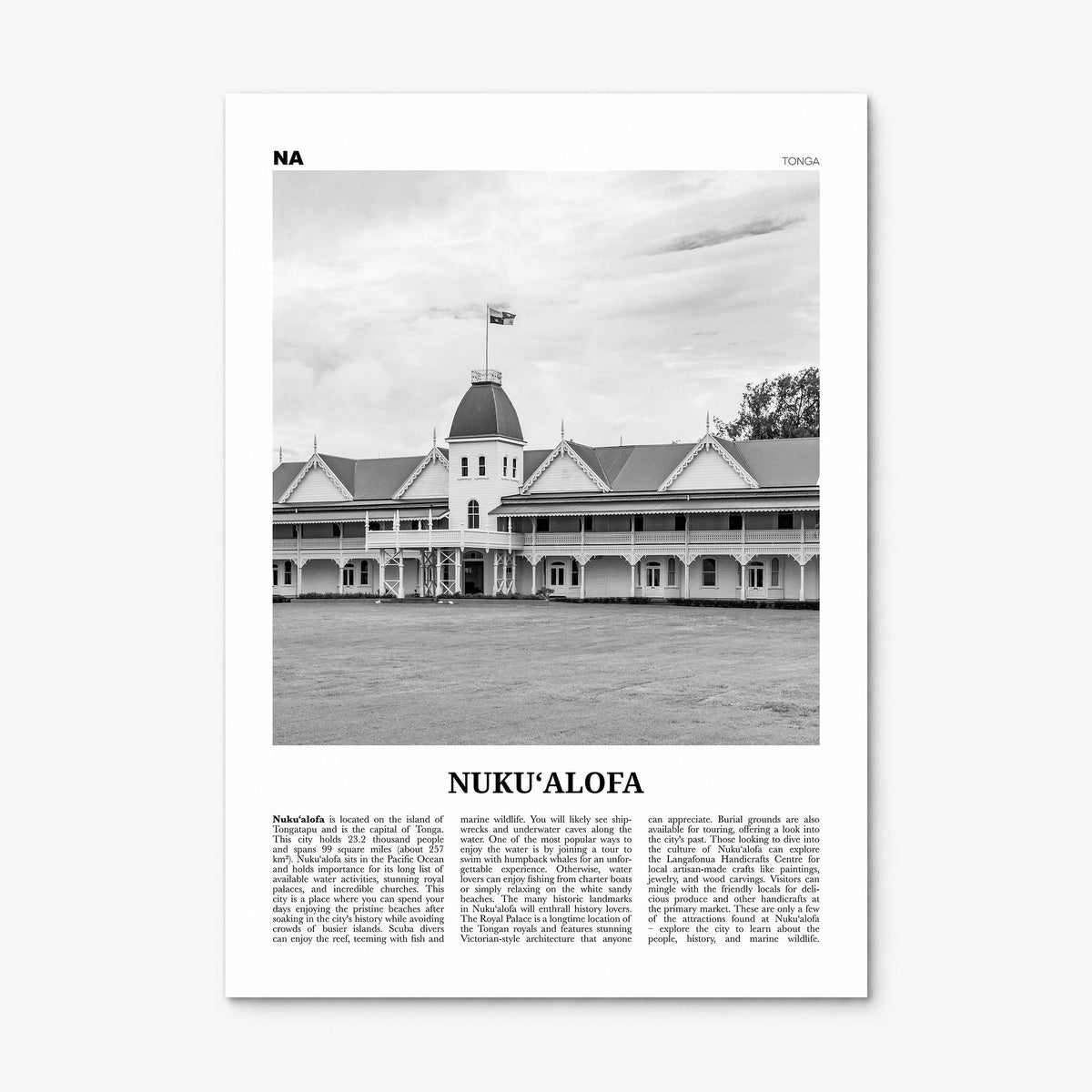 Nuku'alofa Newspaper Poster, print only (unframed)