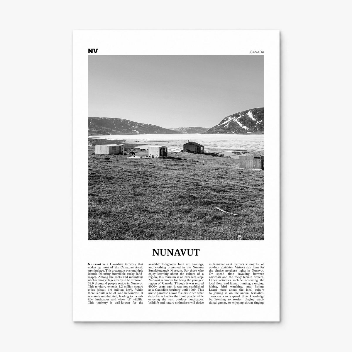 Nunavut Newspaper Poster, print only (unframed)