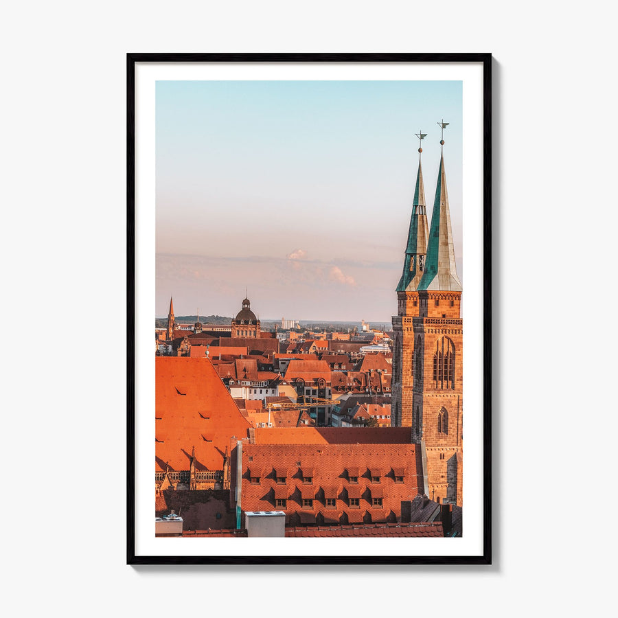 Nuremberg Photo Poster, framed poster mockup, white border
