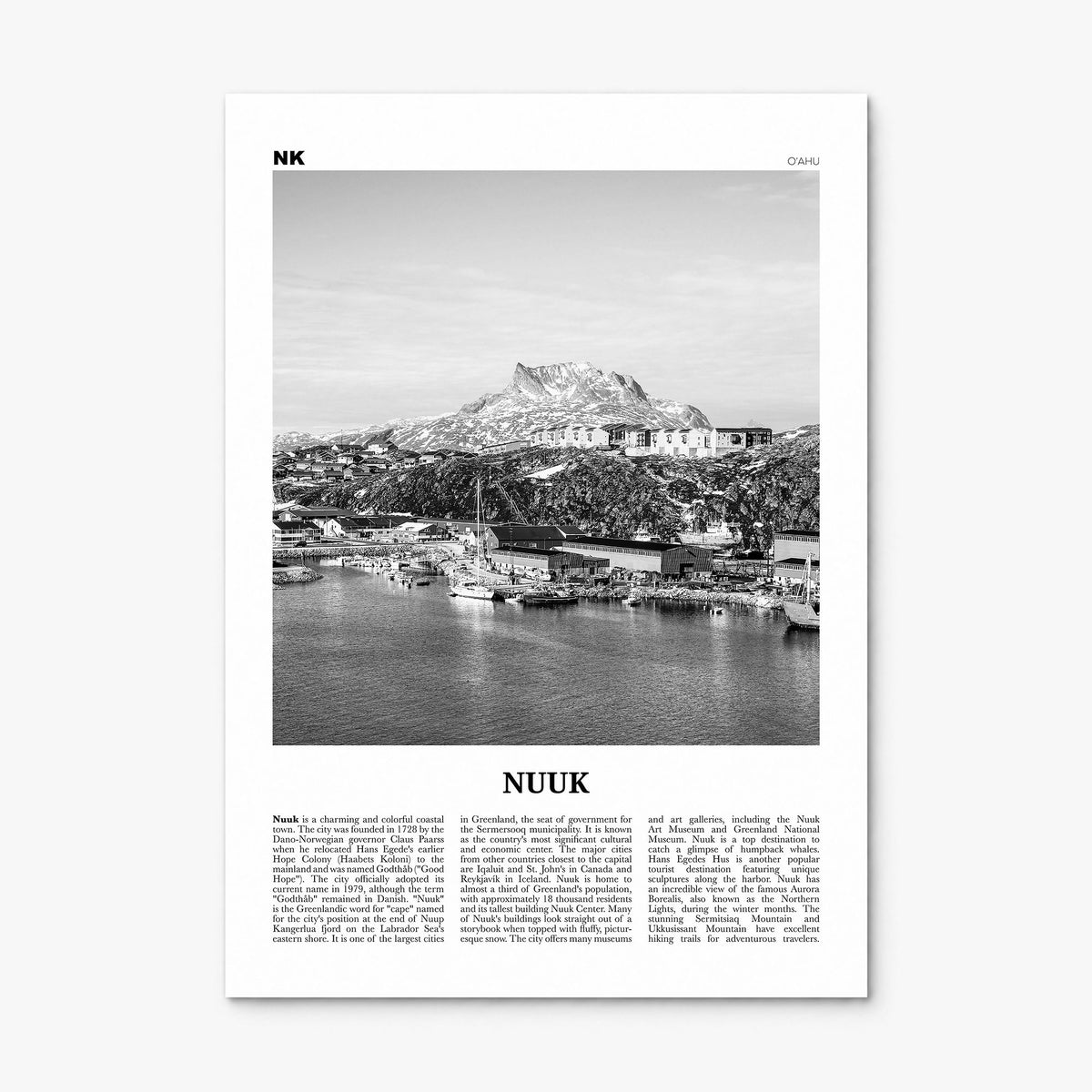 Nuuk Newspaper Poster, print only (unframed)