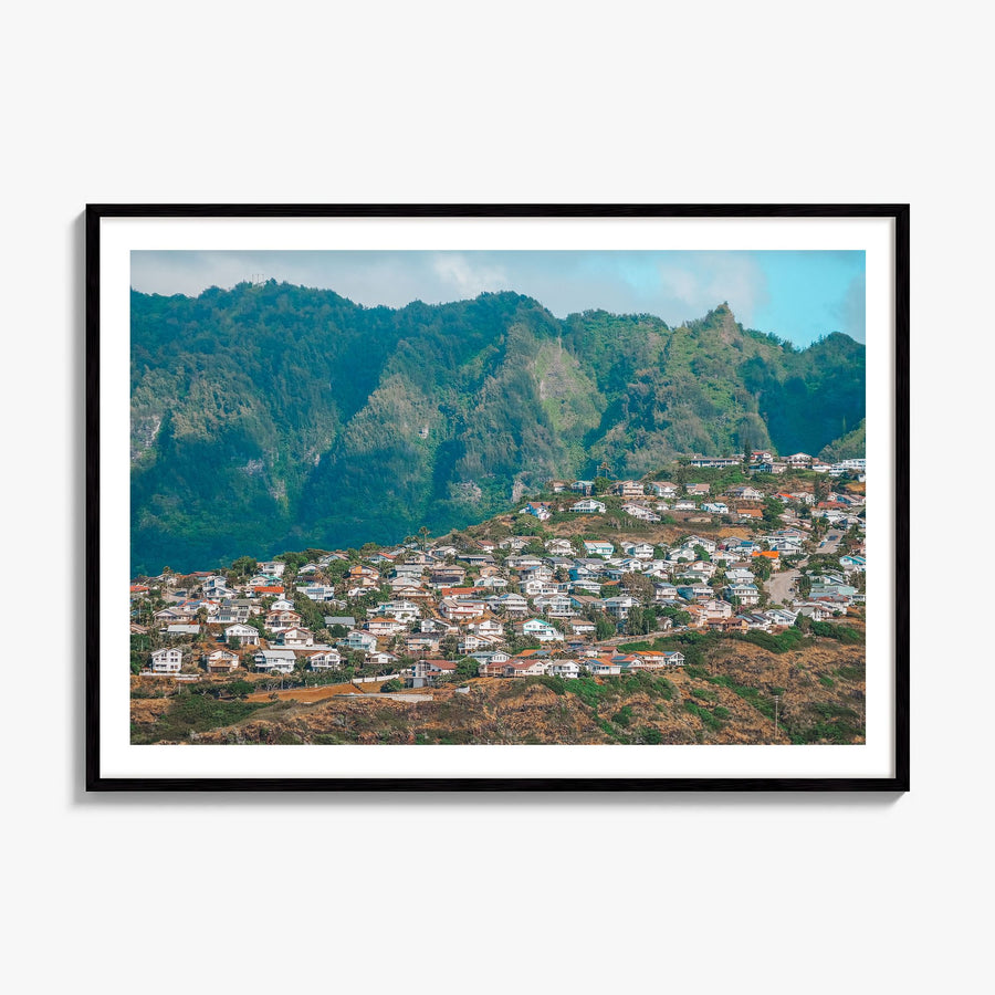 O‘ahu Photo Poster, framed poster mockup, white border