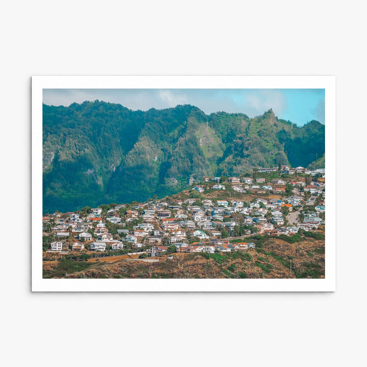 O‘ahu Photo Poster, print only (unframed), white border