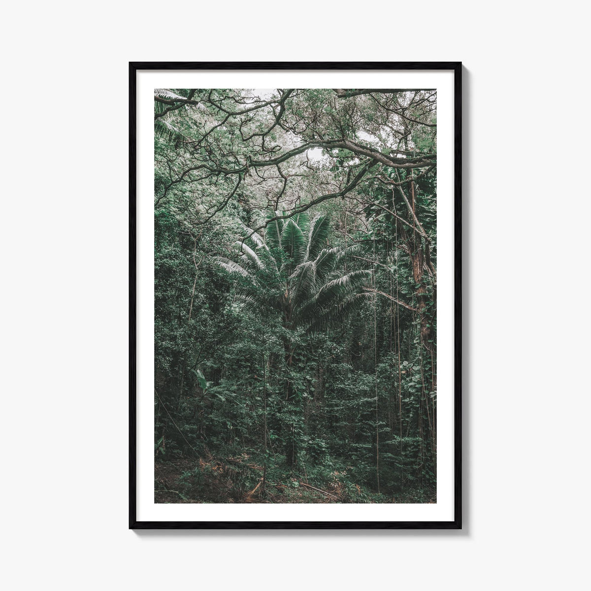 O‘ahu no. 3 colorful photo poster of Hawaii, USA – vertical wall art, unframed print shown in interior mockup