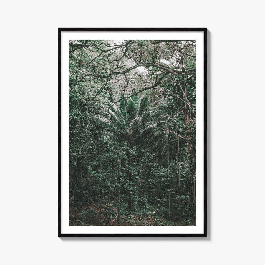 O‘ahu no. 3 colorful photo poster of Hawaii, USA – vertical wall art, unframed print shown in interior mockup