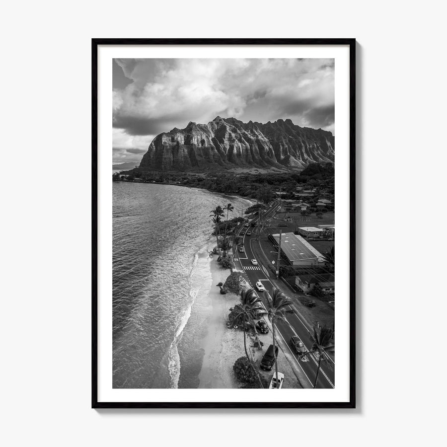 O‘ahu Photo No 3 Poster, framed poster mockup, white border