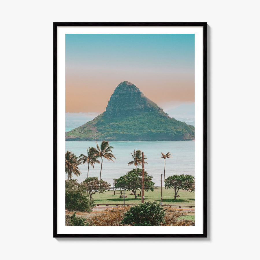 O‘ahu Photo No 1 Poster, framed poster mockup, white border