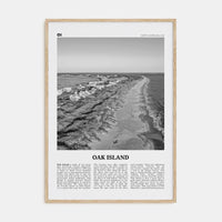 Oak Island Poster Natural Wood / 8x12 in Nbourhood Travel B&W Poster