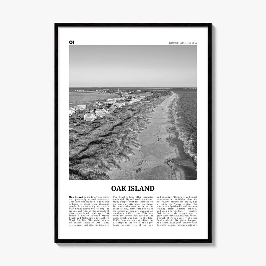 Oak Island Newspaper Poster, framed poster mockup
