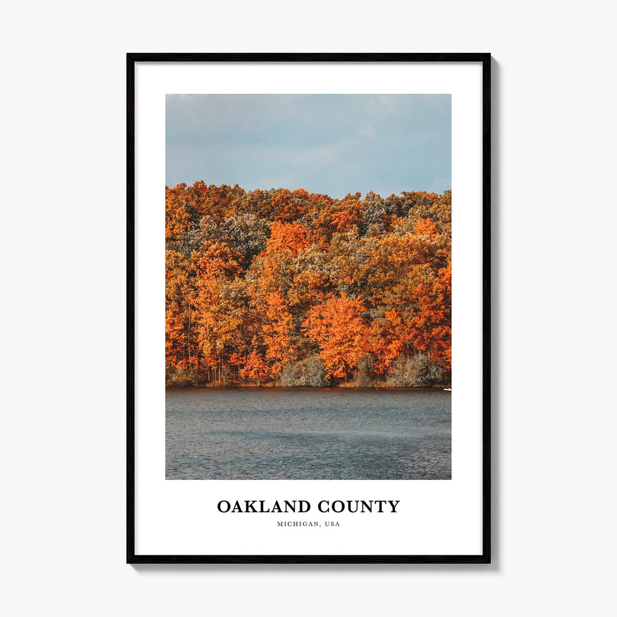 Oakland County Classic Poster, framed poster mockup