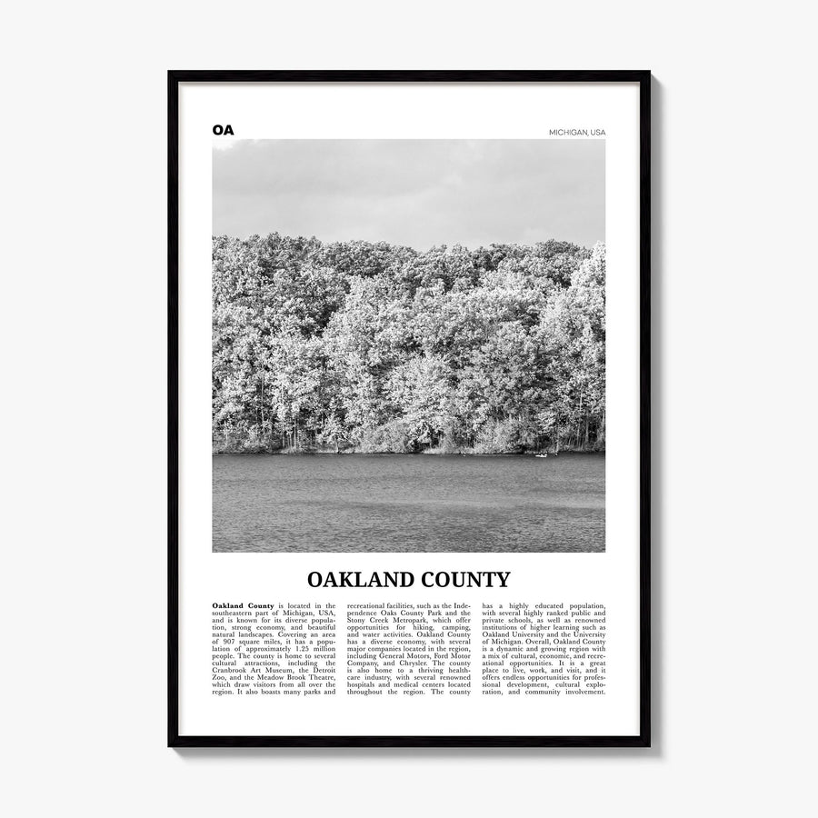Oakland County Newspaper Poster, framed poster mockup