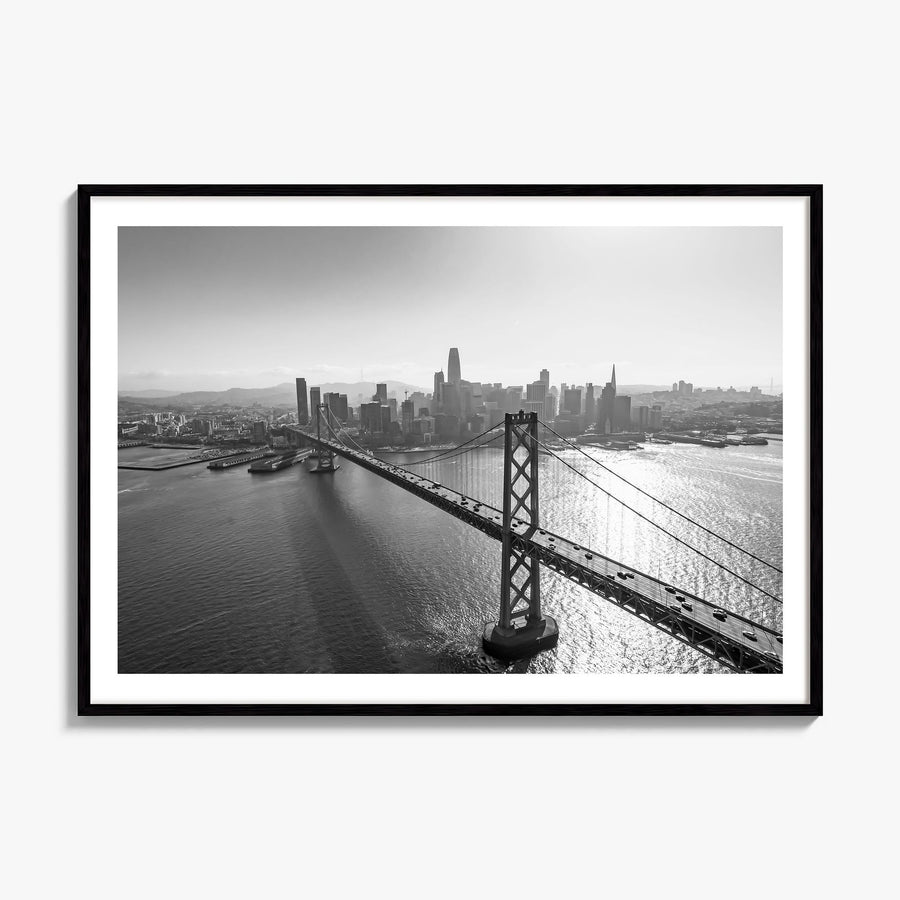 Oakland Photo Poster, framed poster mockup, white border