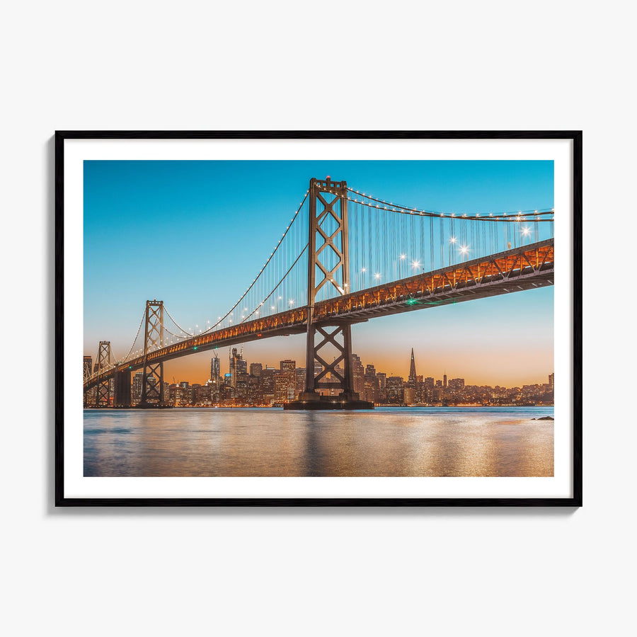 Oakland Photo Poster, framed poster mockup, white border