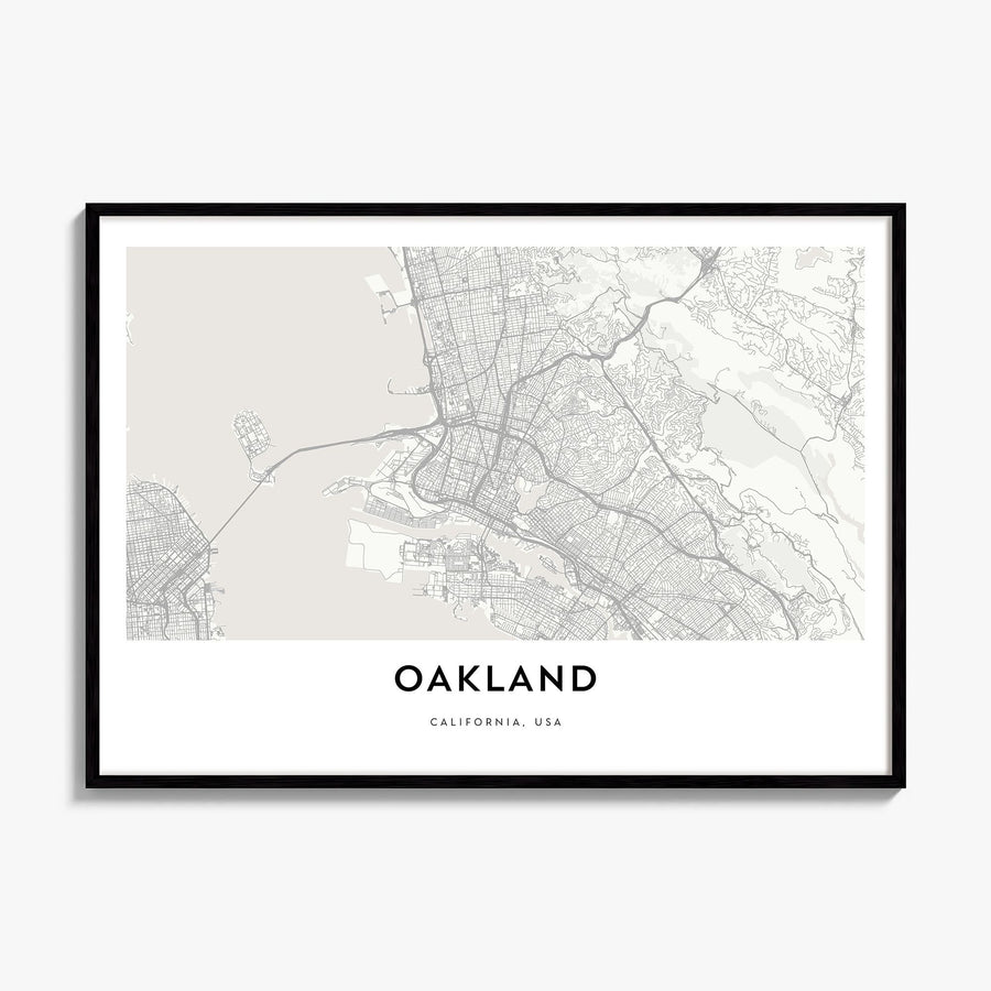 Oakland Map Poster, framed poster mockup