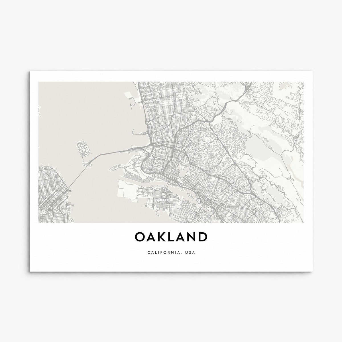 Oakland Map Poster, print only (unframed)