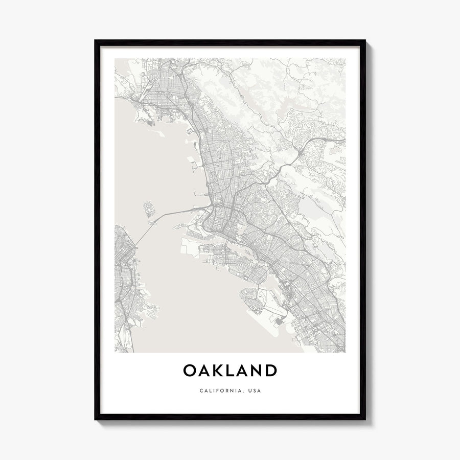 Oakland Map Poster, framed poster mockup