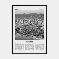 Oakland No 1 Poster None / 8x12 in Nbourhood Travel B&W Poster