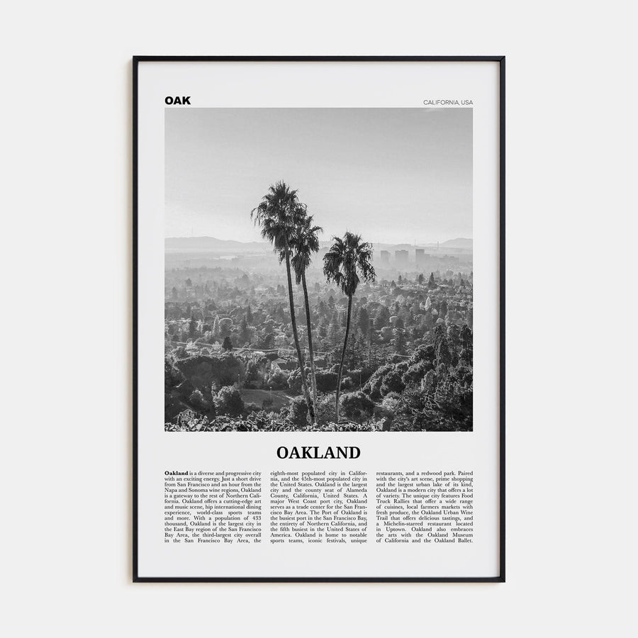 Oakland No 2 Poster None / 8x12 in Nbourhood Travel B&W Poster