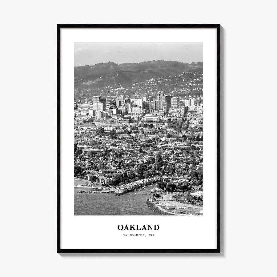 Oakland Classic No 2 Poster, framed poster mockup