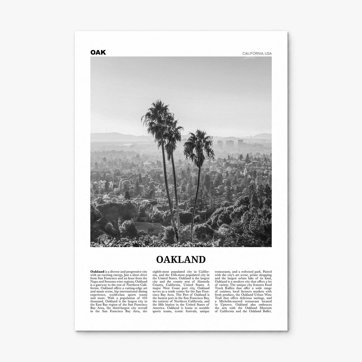 Oakland Newspaper No 2 Poster, print only (unframed)