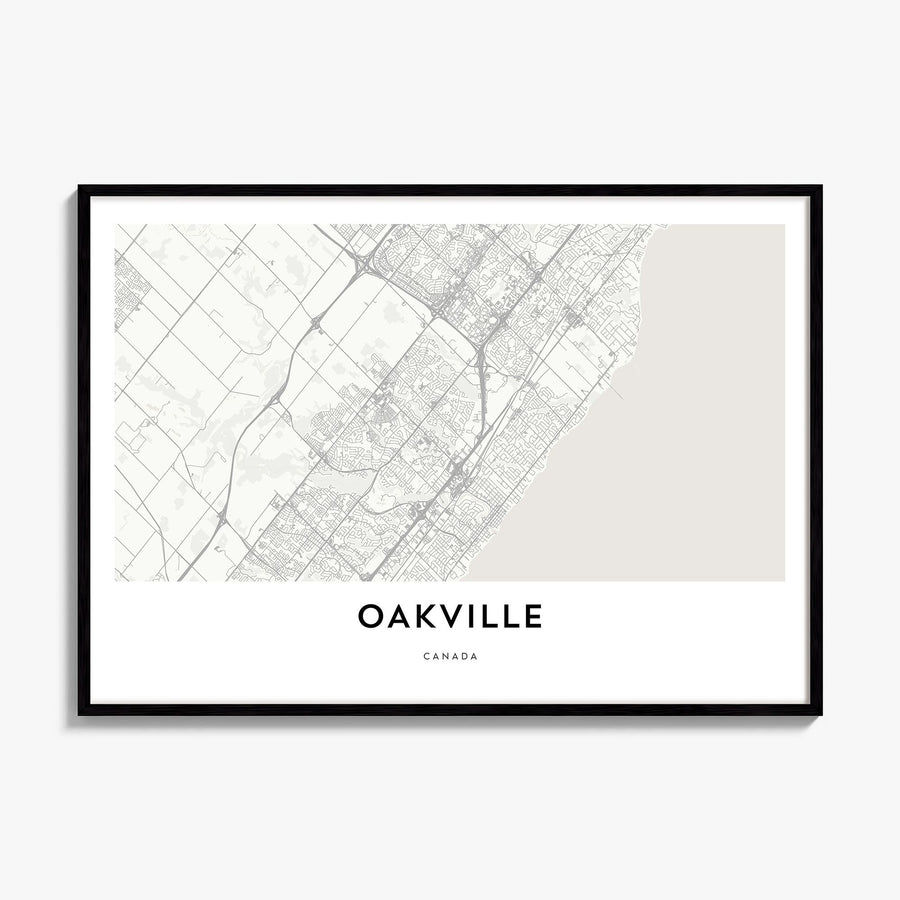Oakville Map Poster, framed poster mockup