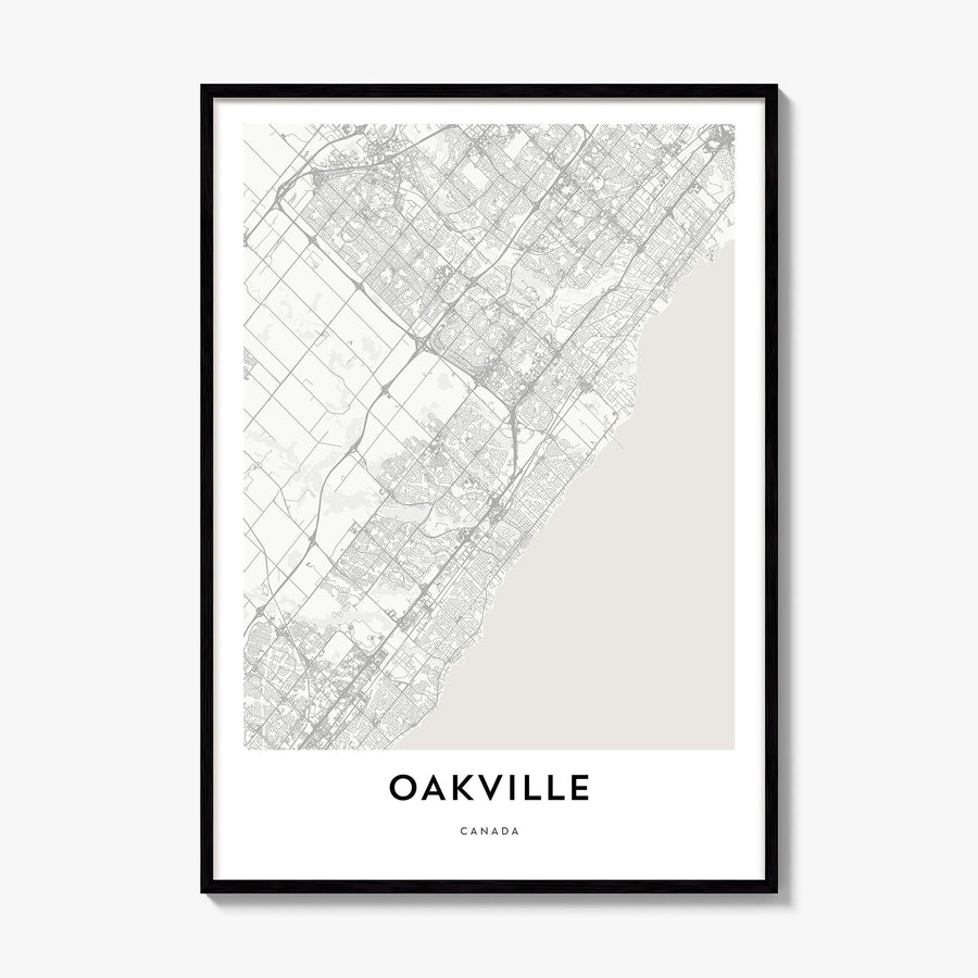 Oakville Map Poster, framed poster mockup