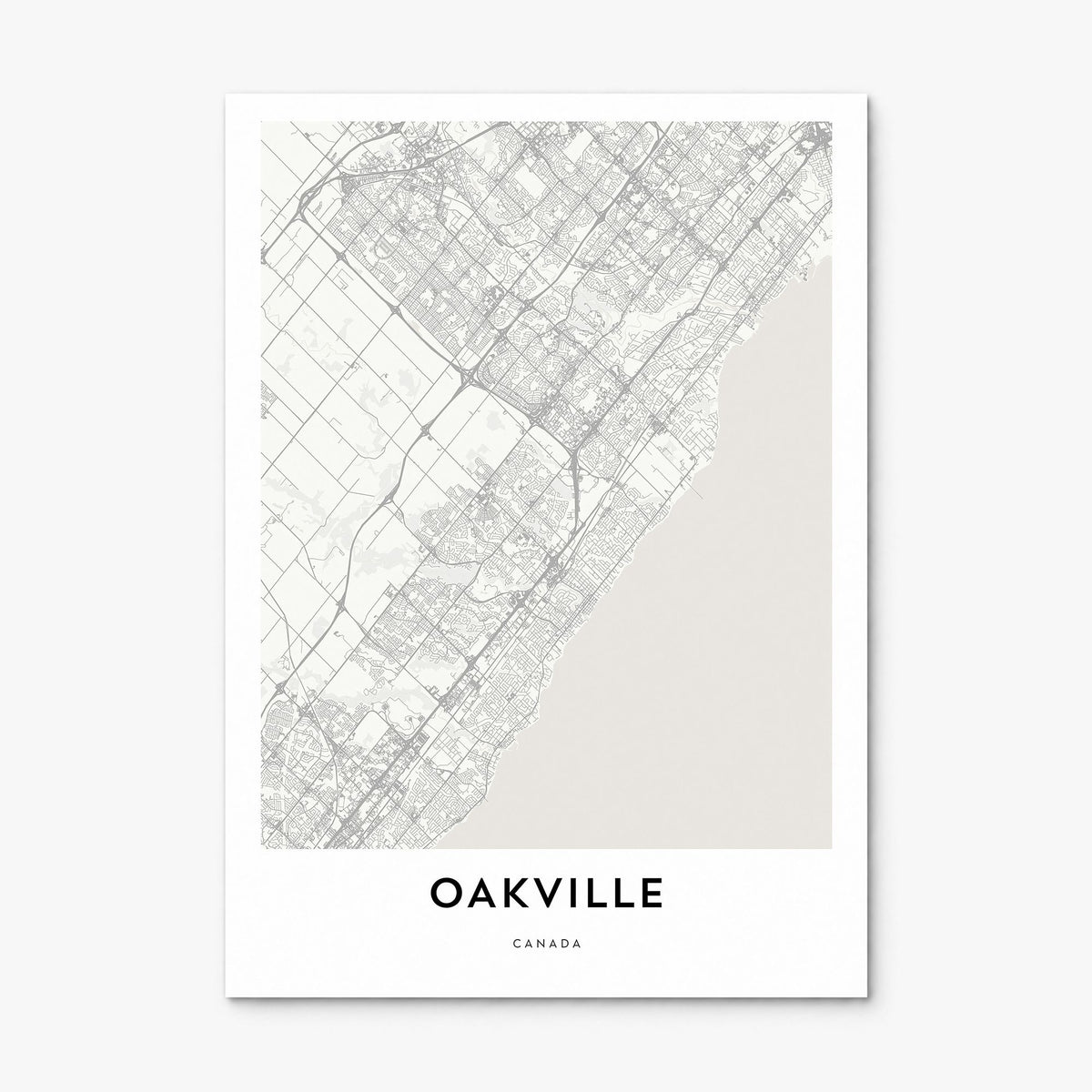 Oakville Map Poster, print only (unframed)