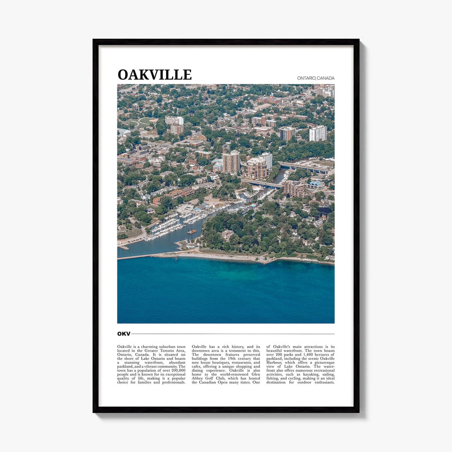 Oakville Travel Poster, framed poster mockup