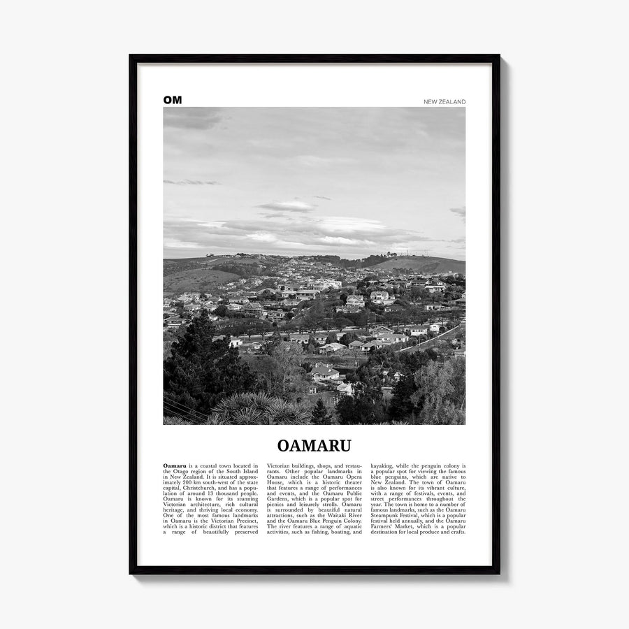 Oamaru Newspaper Poster, framed poster mockup