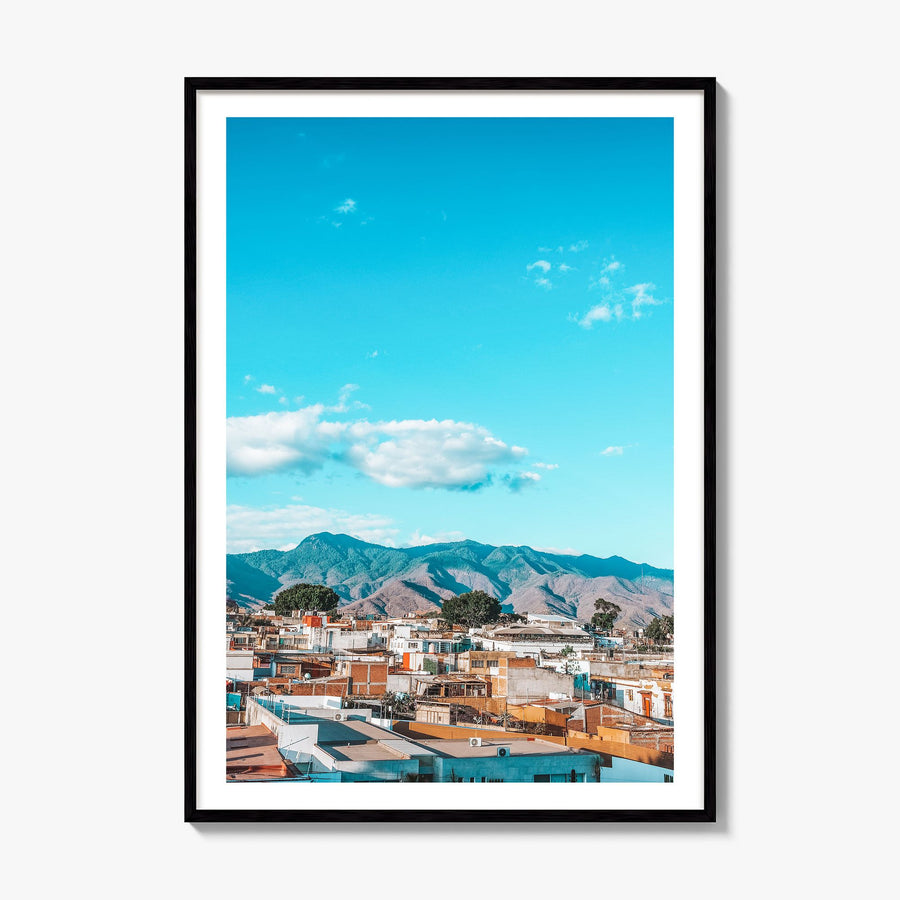 Oaxaca de Juárez Photo Poster, framed poster mockup, white border