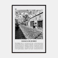 Oaxaca de Juárez Poster Black Wood / 8x12 in Nbourhood Travel B&W Poster