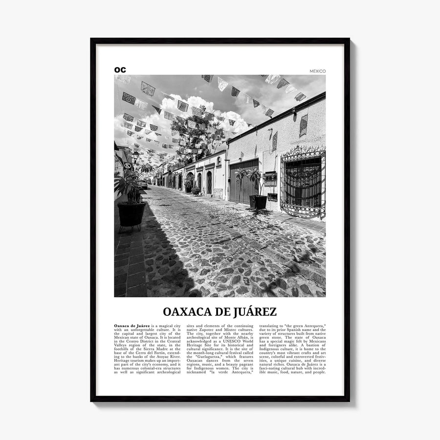 Oaxaca de Juárez Newspaper Poster, framed poster mockup