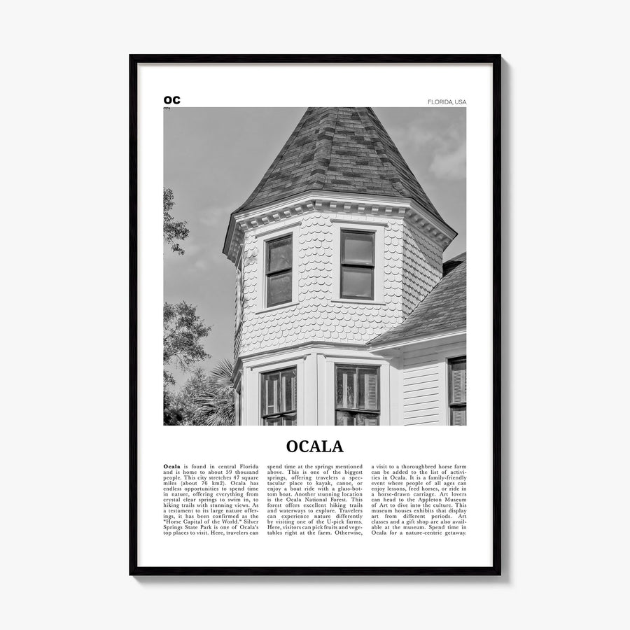 Ocala Newspaper Poster, framed poster mockup