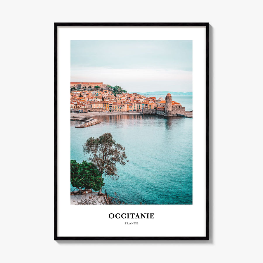 Occitanie Classic Poster, framed poster mockup