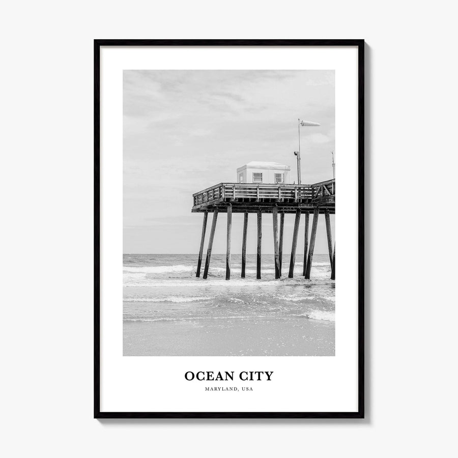 Ocean City, Maryland Classic Poster, framed poster mockup
