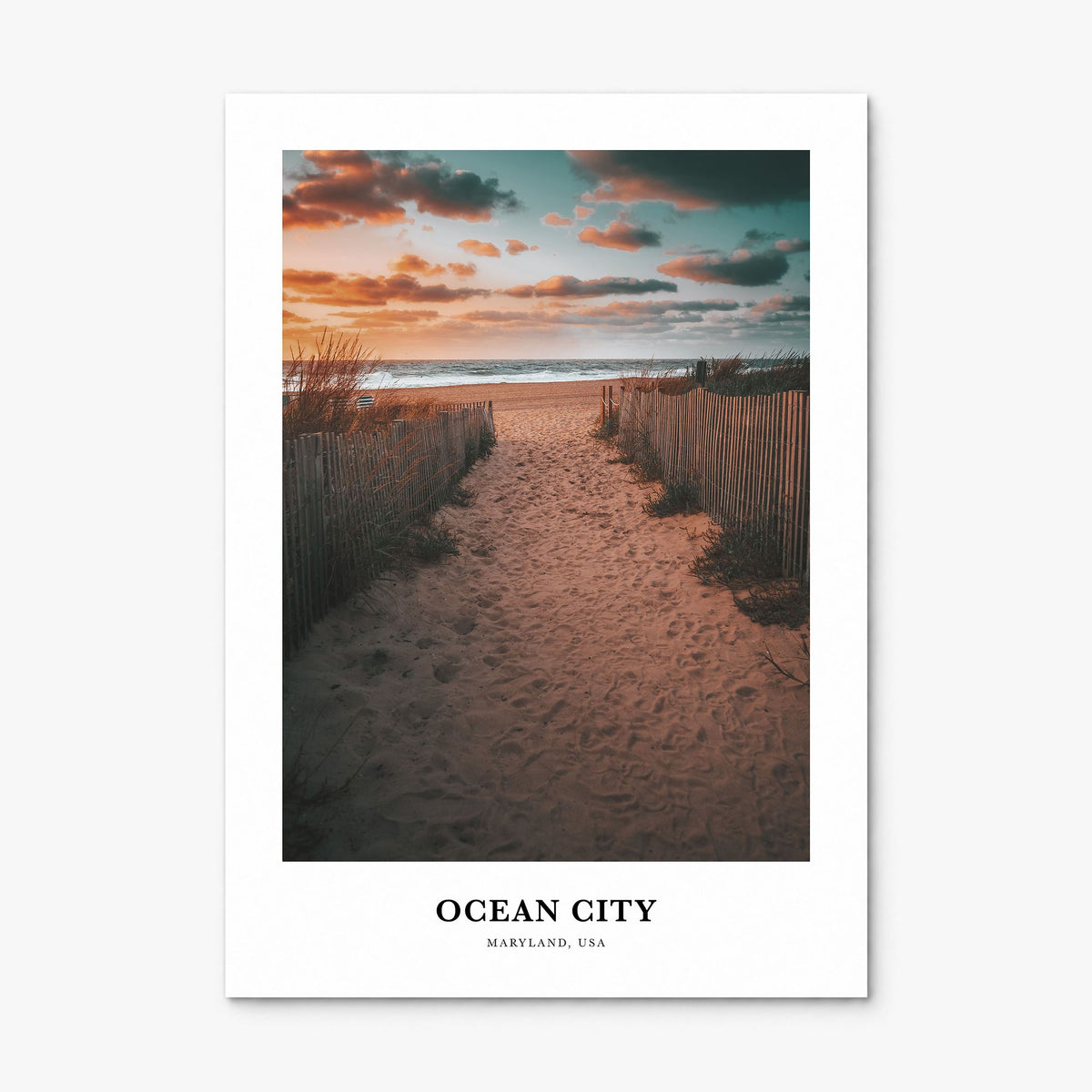 Ocean City, Maryland Classic Poster, print only (unframed)