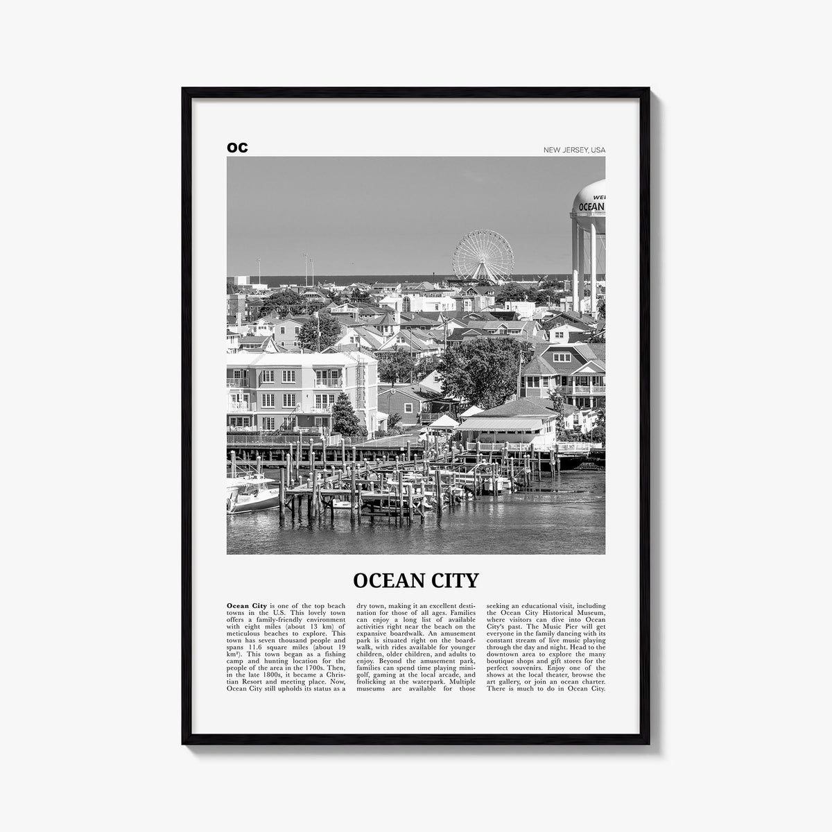 Ocean City, New Jersey Newspaper No 1 Poster