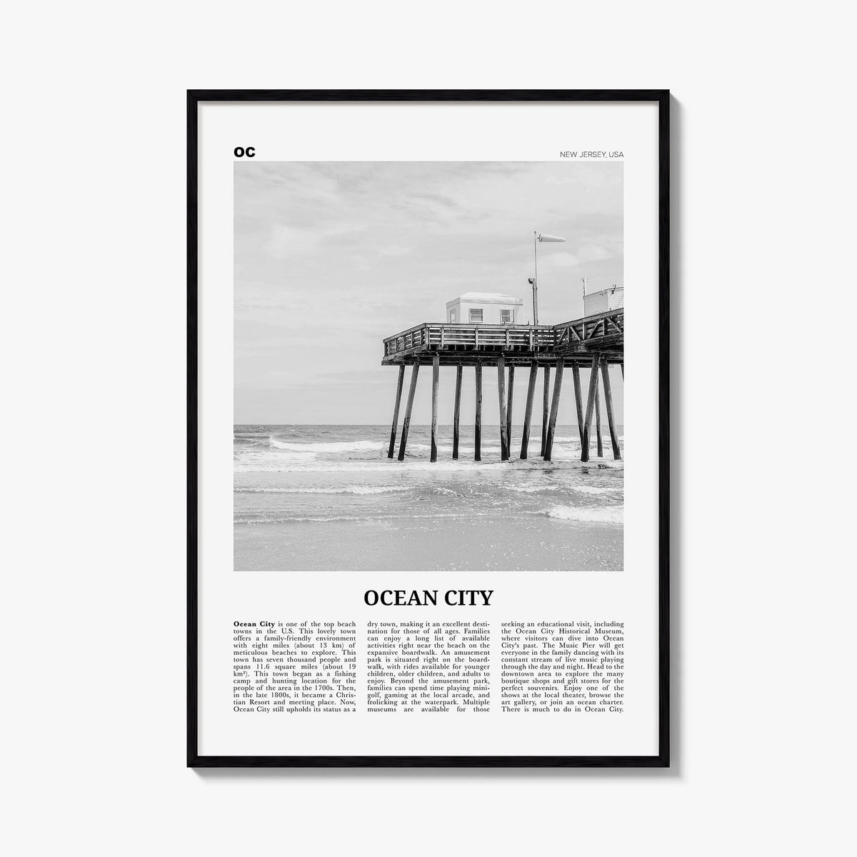 Ocean City, New Jersey Newspaper No 2 Poster