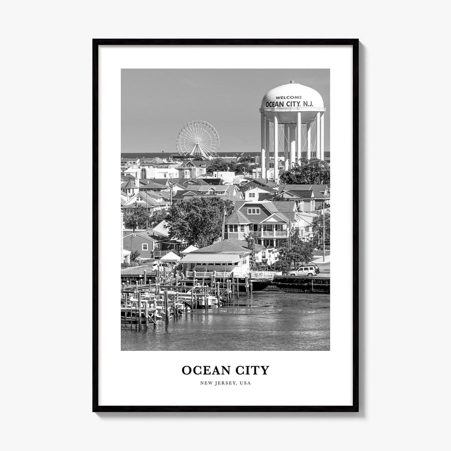 Ocean City, New Jersey Classic Poster, framed poster mockup