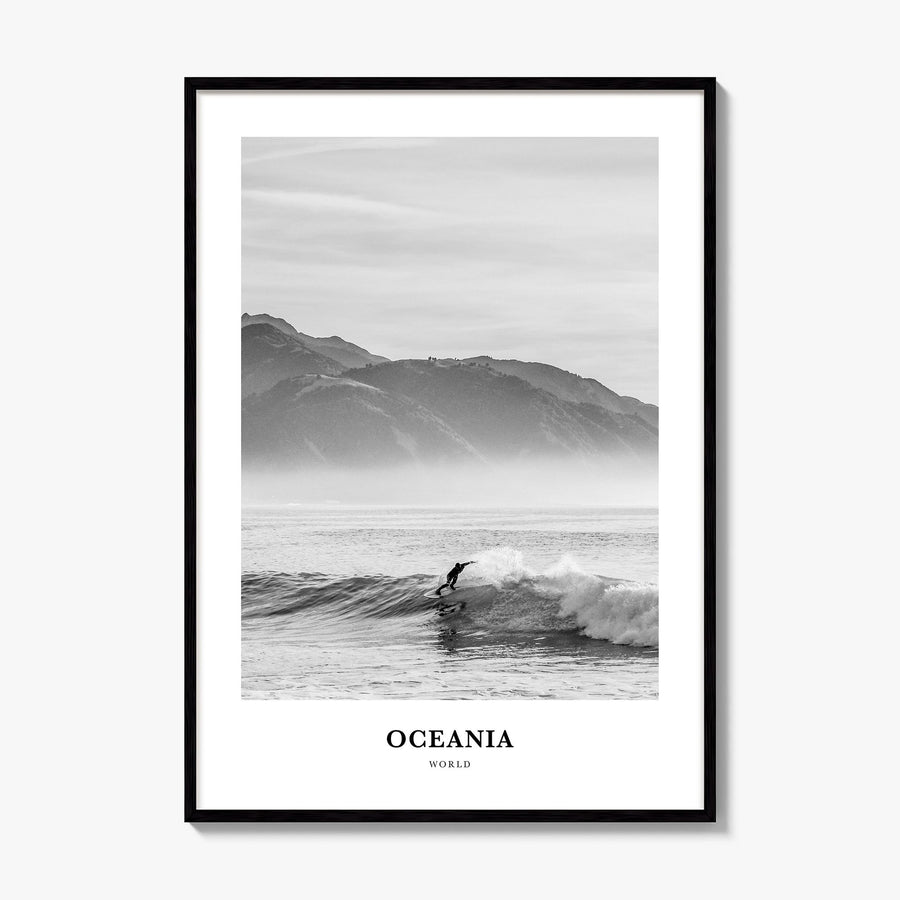 Oceania Classic Poster, framed poster mockup