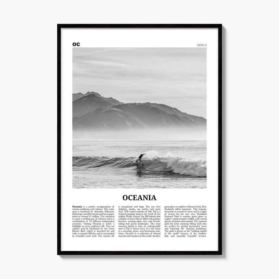 Oceania Newspaper Poster, framed poster mockup