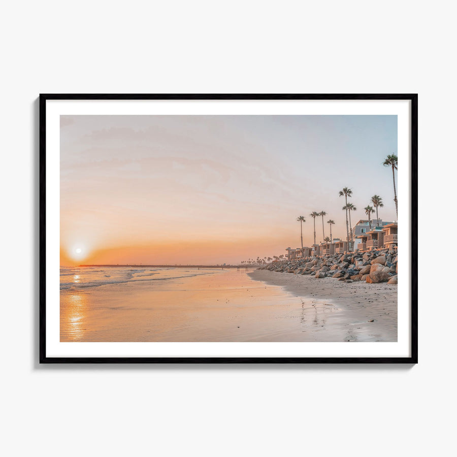 Oceanside Photo Poster, framed poster mockup, white border