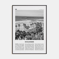 Oceanside No 1 Poster None / 8x12 in Nbourhood Travel B&W Poster